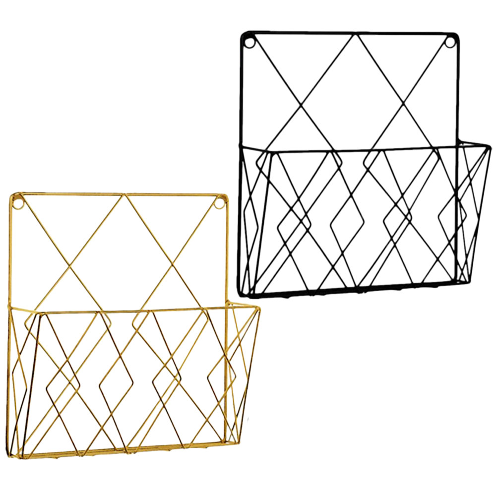 Magazine Holder Rack - 2개입 프리미엄 금속 벽걸이 파일 정리대,