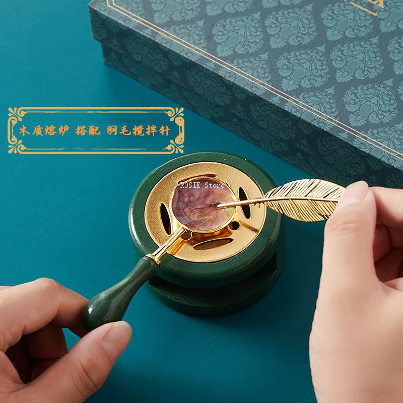 왁스 인감 스탬프 세트 옻칠 스탬프 씰링 왁스 키트 공 - Wax Seal Stamp Set 리뷰 및 가격