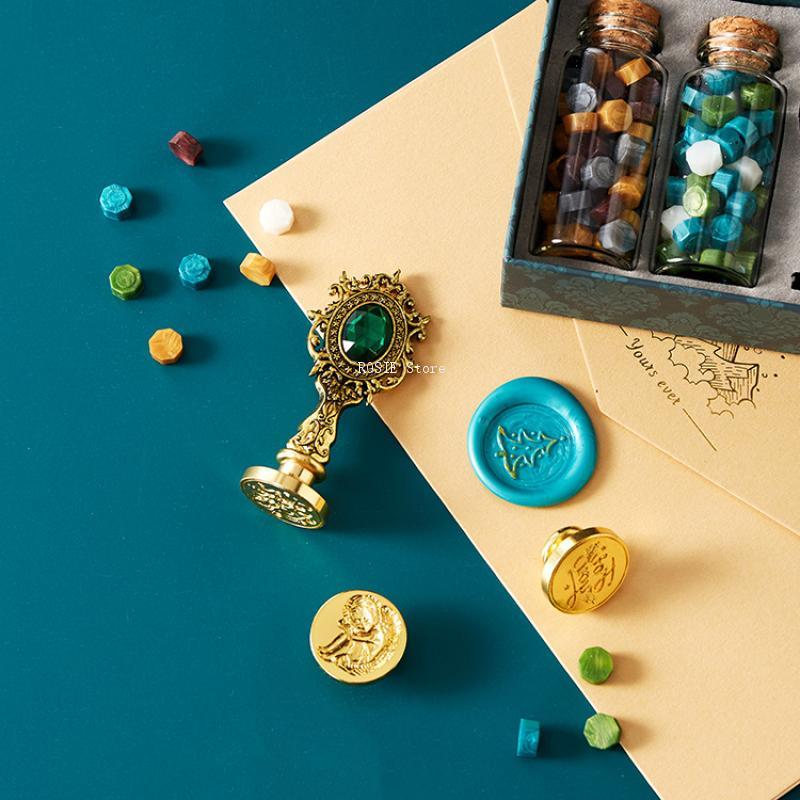 왁스 인감 스탬프 세트 옻칠 스탬프 씰링 왁스 키트 공 - Wax Seal Stamp Set 리뷰 및 가격