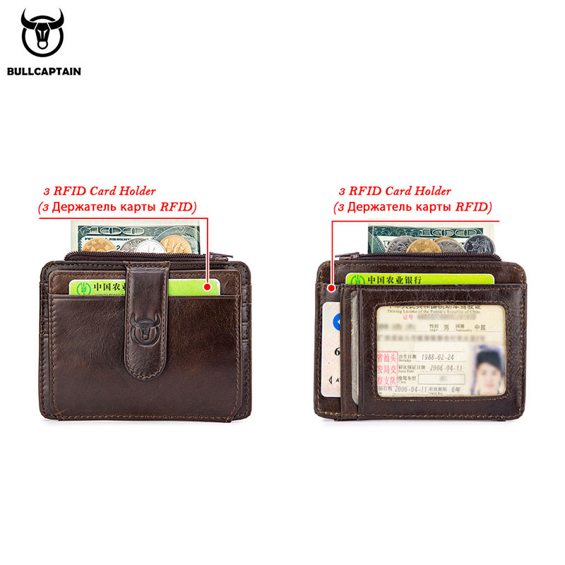 BULLCAPTAIN 정품 가죽 RFID 차단 지퍼 카 - Index Card Holder 리뷰 및 가격