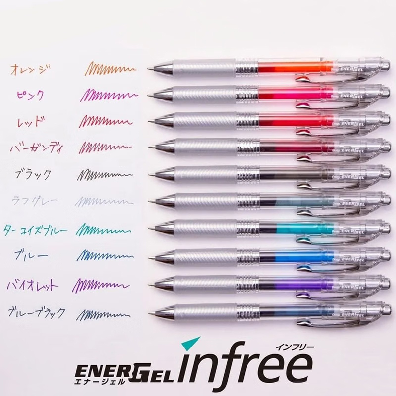펜텔 에너젤 잉크프리 젤 펜 리트랙터블 미학적 투명 배 - Pentel Pen Energel 리뷰 및 가격