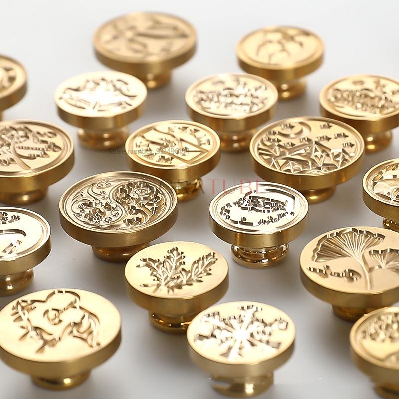 6개의 구리 왁스 씰 스탬프 헤드와 손잡이 세트, 정교 - Wax Seal Stamp Set 리뷰 및 가격