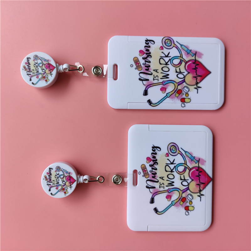 의사 간호사 이름 ID 배지 릴 홀더 목 끈이있는 하드 - Index Card Holder 리뷰 및 가격